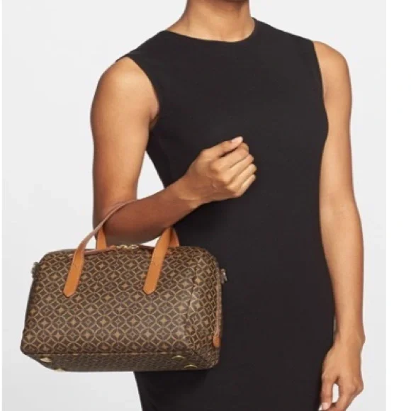 Fossil Sydney Satchel Crossbody - Brown & Tan - GUC - Picture 9 of 11